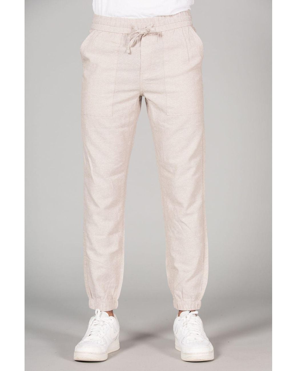 Tokyo Laundry Natural Linen Blend Classic Fit Trousers for men