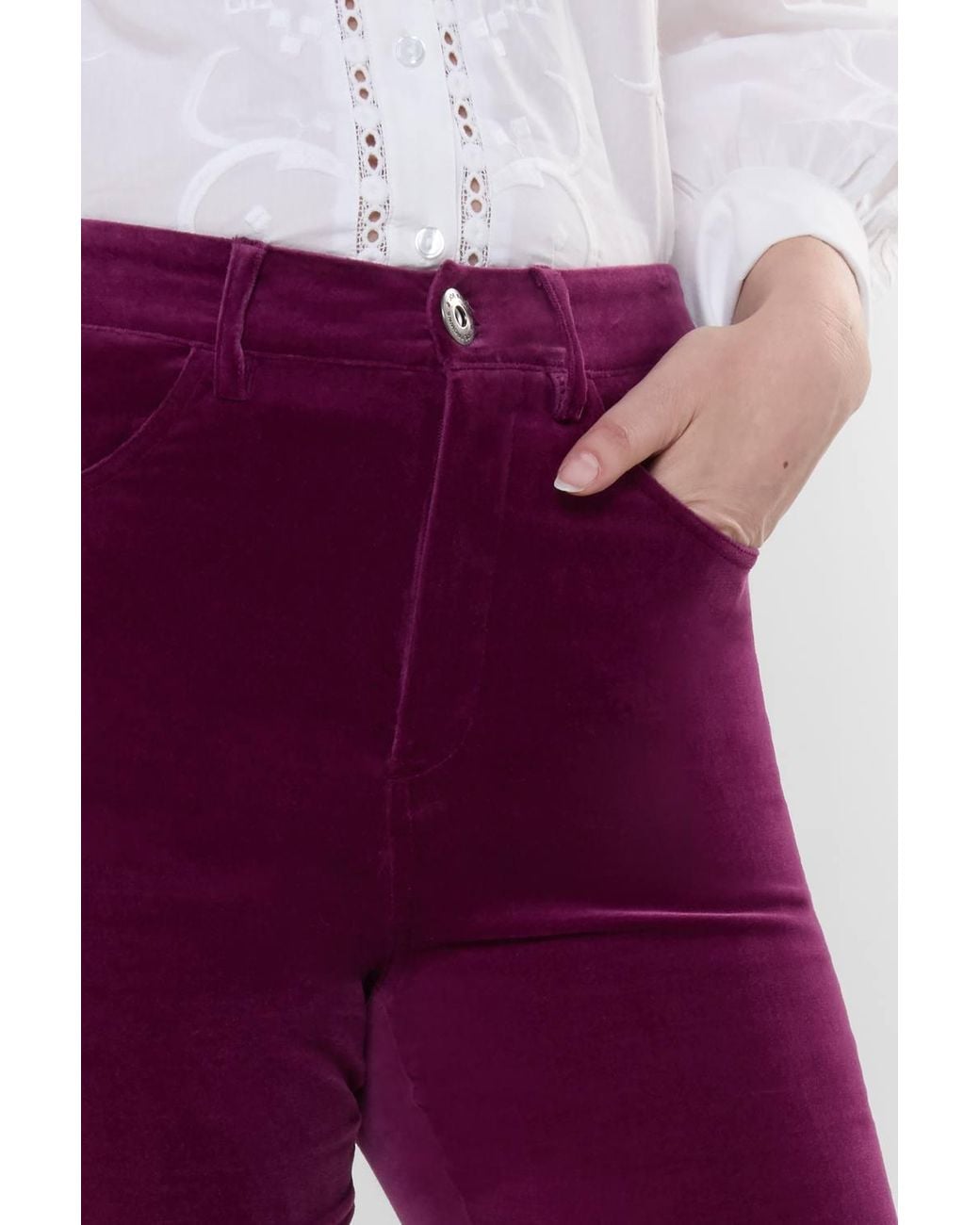 Joe Browns Purple Luxurious Bootcut Moleskin Trousers