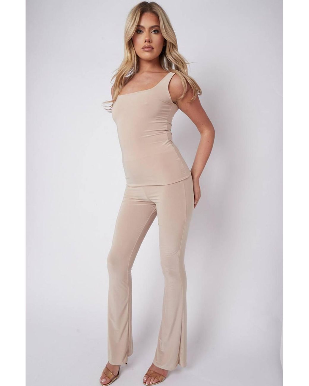 Stylewise Natural Slinky Vest Top