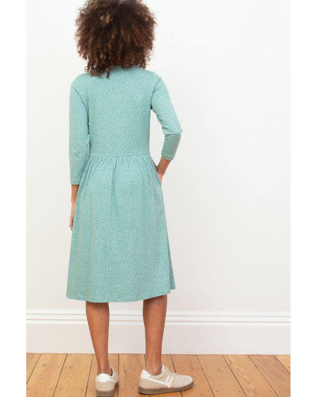 Kite Blue Beechwood 3/4 Sleeve Jersey Dress