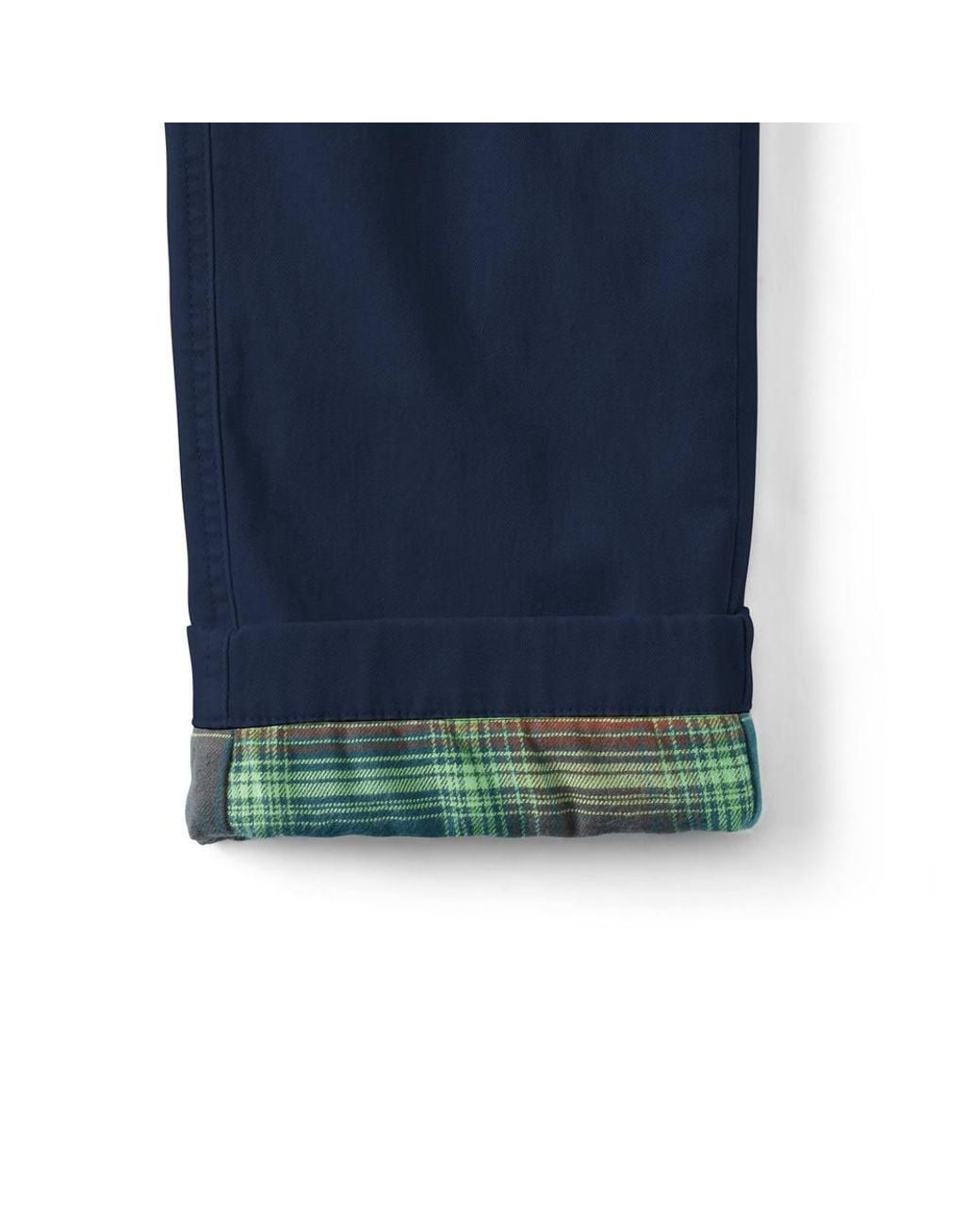 Lands' End Blue Comfort Waist Classic Fit Flannel Lined Stretch Chinos for men