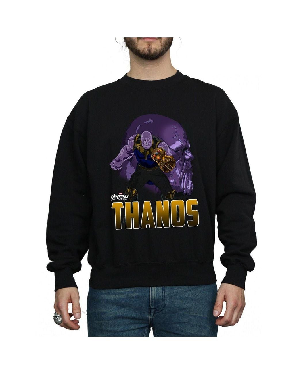 Marvel Black Avengers Infinity War Thanos Character Sweatshirt for men