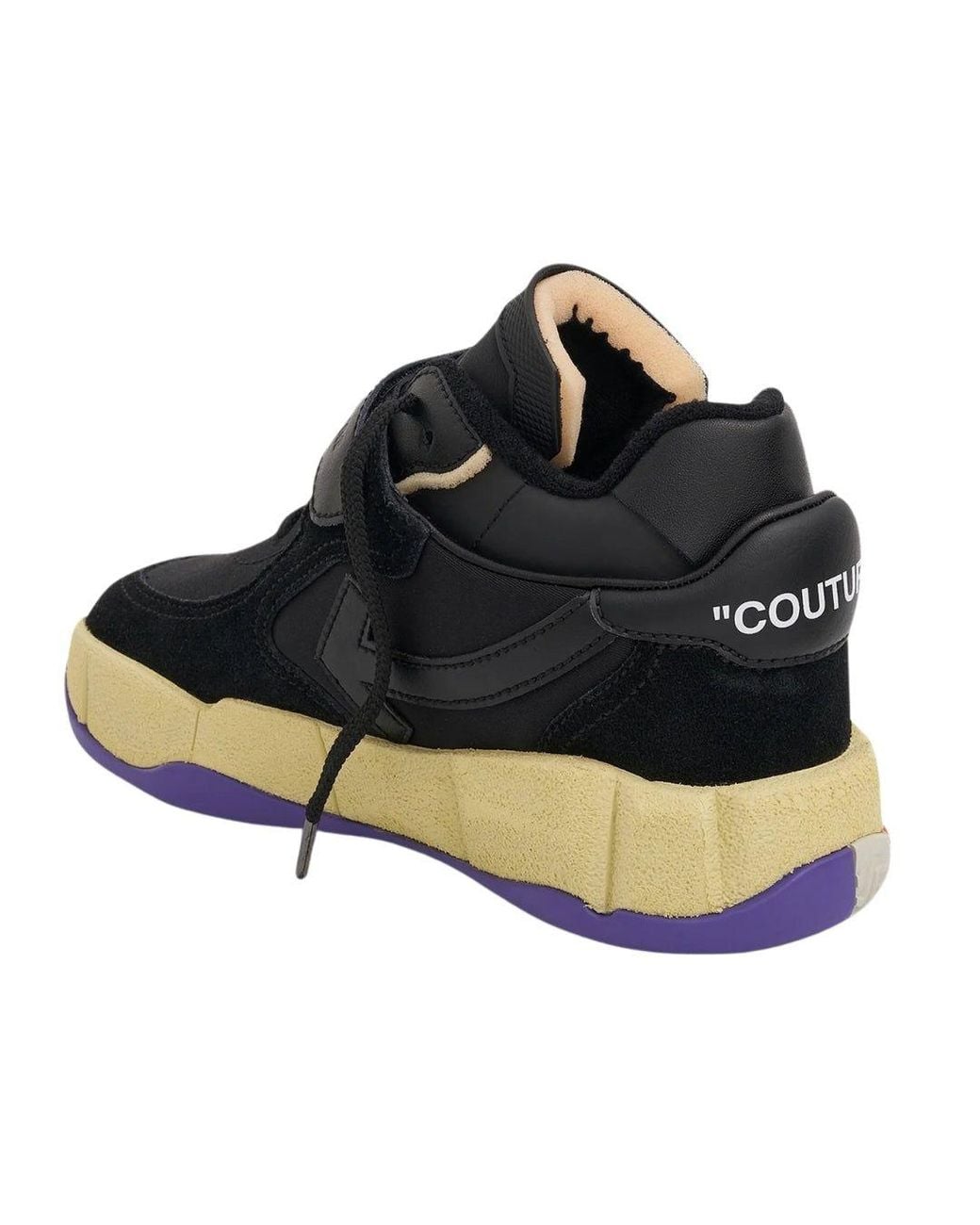 Off-White c/o Virgil Abloh Black Low Top Puzzle Couture Sneakers for men