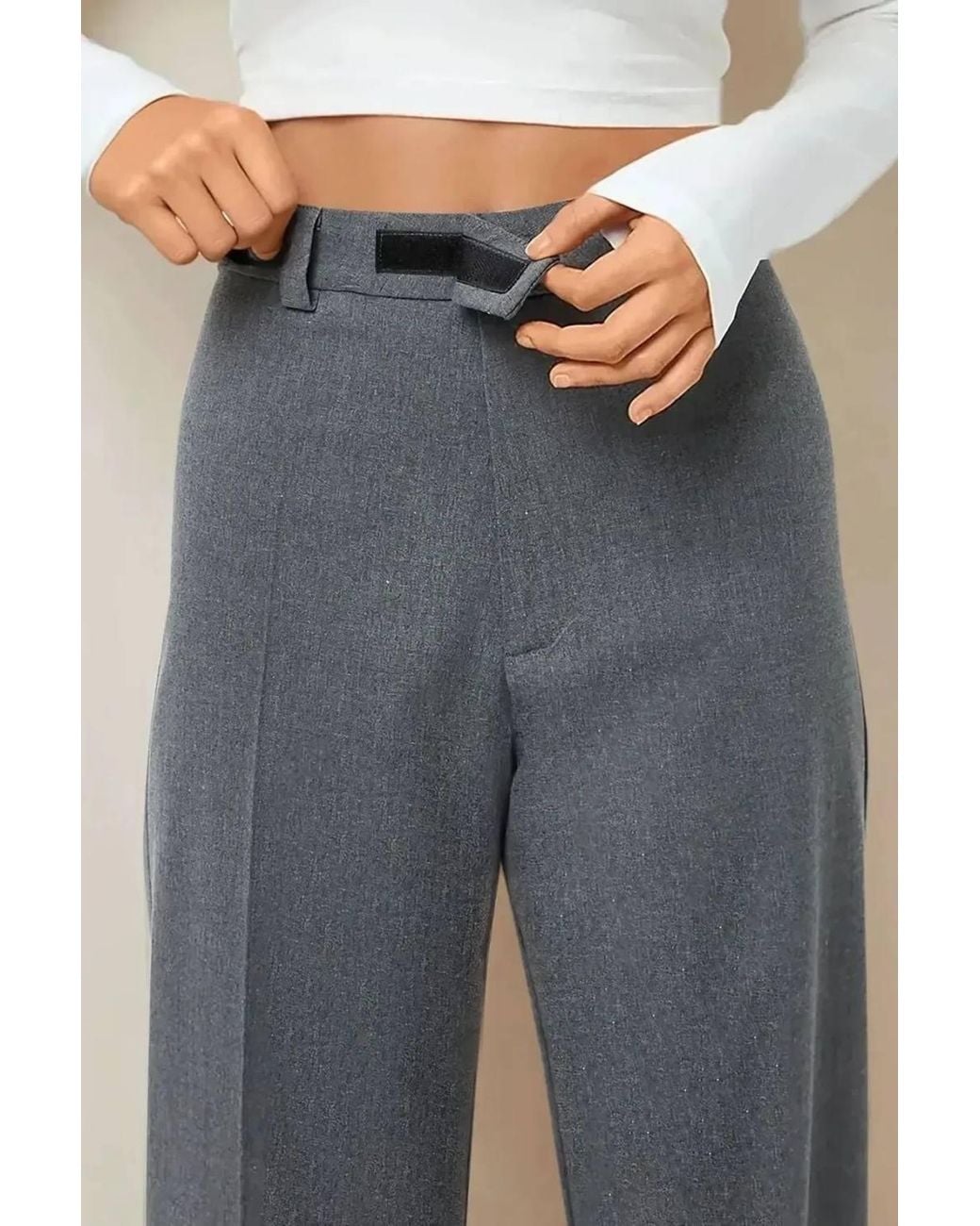 Hiccup Blue High Waist Straight Leg Pants