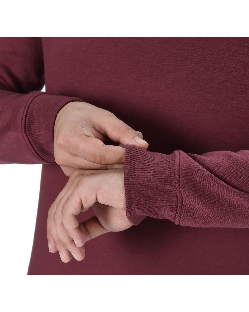 Smart Living Purple Classic Plain Crew Neck Long Sleeve Pullover Sweatshirt Jumper for men