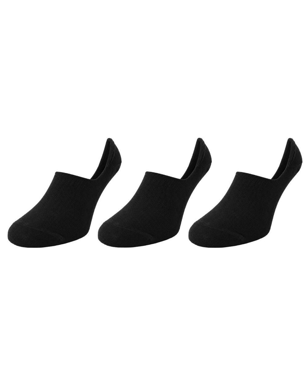 Nicce London Black 3-Pack Calleta Invisible Socks for men