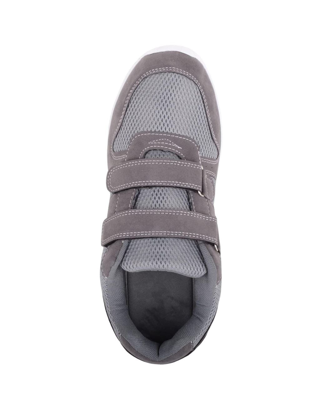 Absolute Footwear Gray Touch & Close Wide Fit Active Wear Exercise Sports Trainers for men