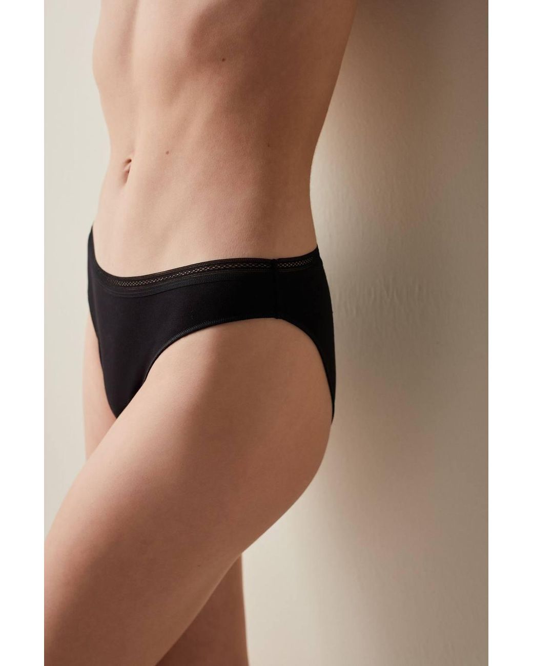 Penti Black Easy Cotton Trim Briefs