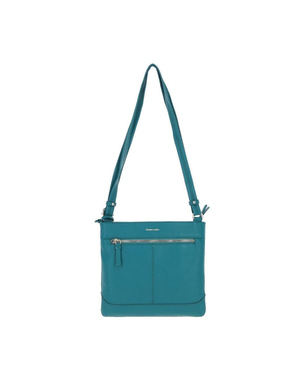 Ashwood Leather Blue 'Bliss' Leather Cross Body Bag With Adjustable Strap