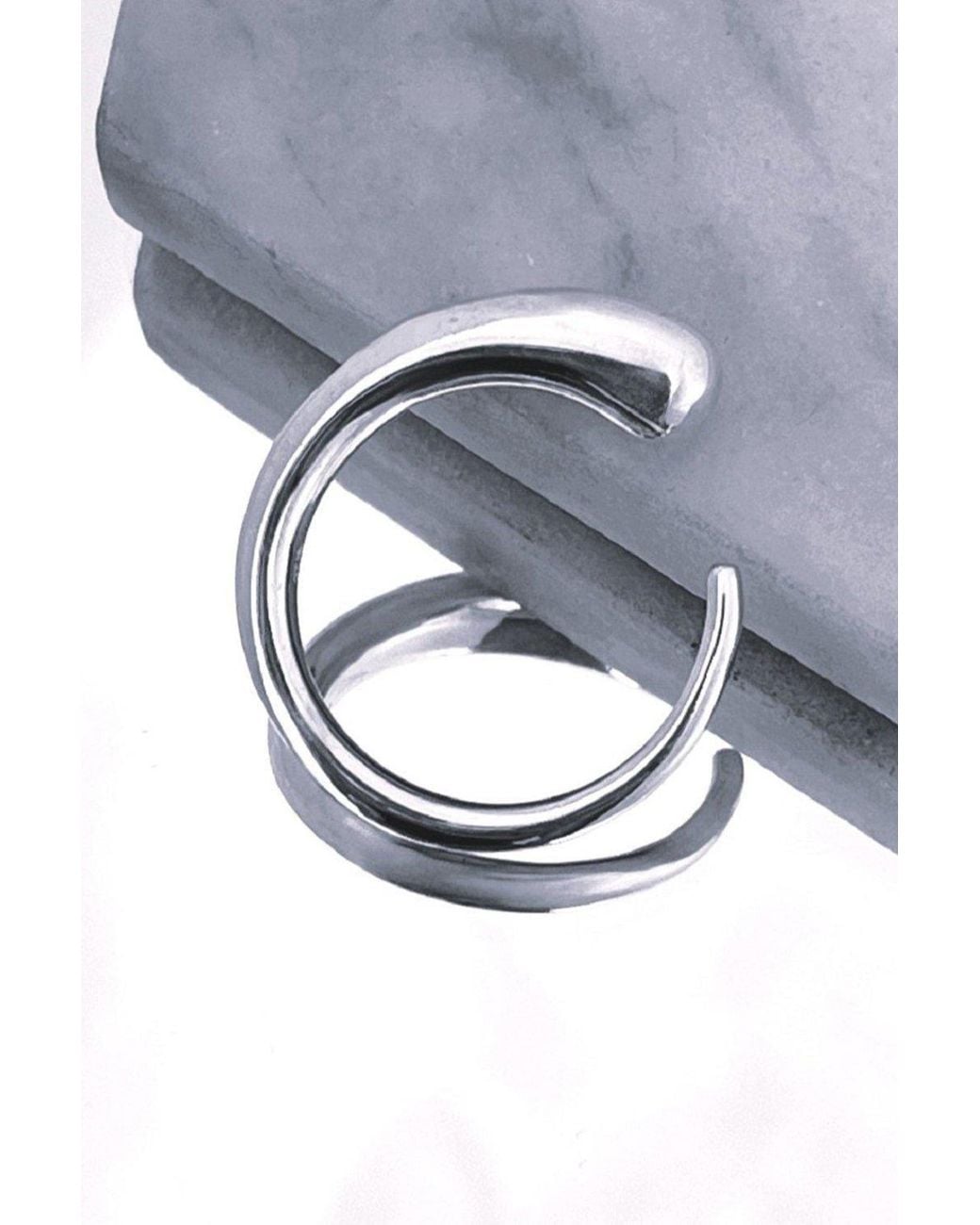 Otis Jaxon London Gray Tapered Spike Sterling Open Graduated Ring