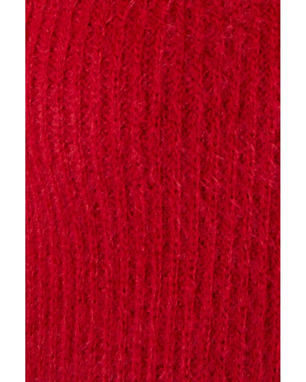 DAMART Red Cosy Soft-Knit Long Sleeved Polo Collar Jumper With Jewelled Buttons