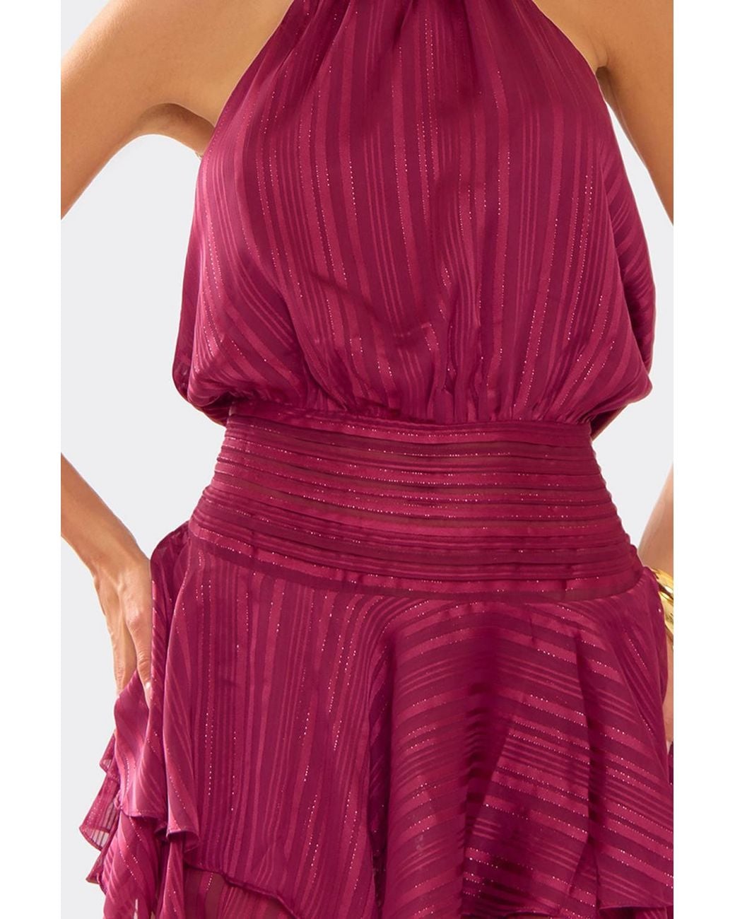 EGO Red Sleeveless Open Back Mini Dress