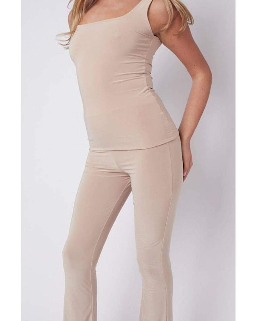 Stylewise Natural Slinky Vest Top