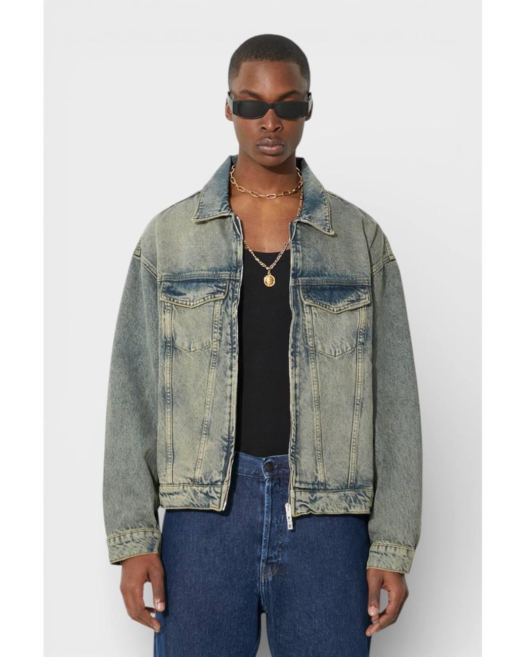 Represent Gray Clo R4 Denim Jacket Cream