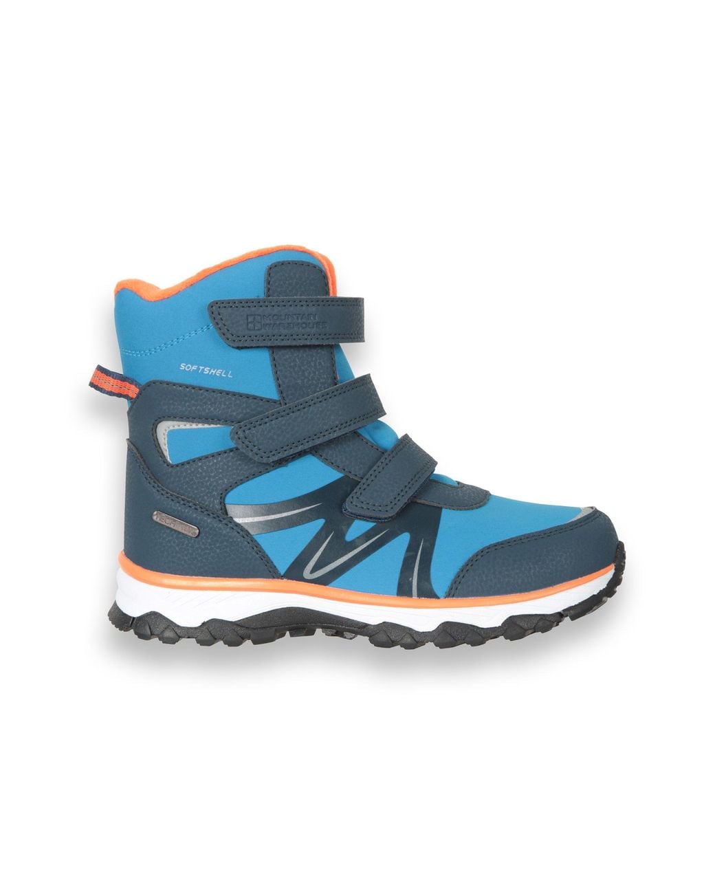 Mountain Warehouse Blue 'Slope' Non Slip Waterproof Touch Strap Warm Softshell Snow Boots