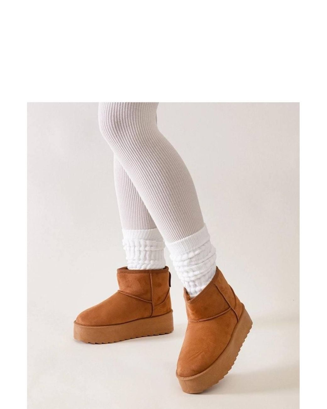 Love Lace White Casual Insulated High Platform Slip On Warm Snow Boots Round Toe