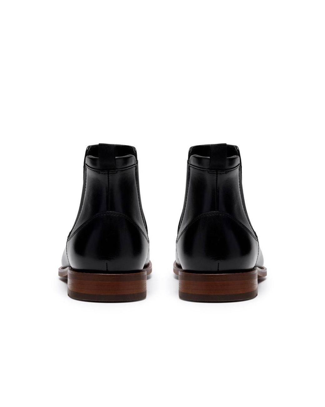 Clarks Black Bowburn Top Leather Ankle Boots, Chelsea Boots for men