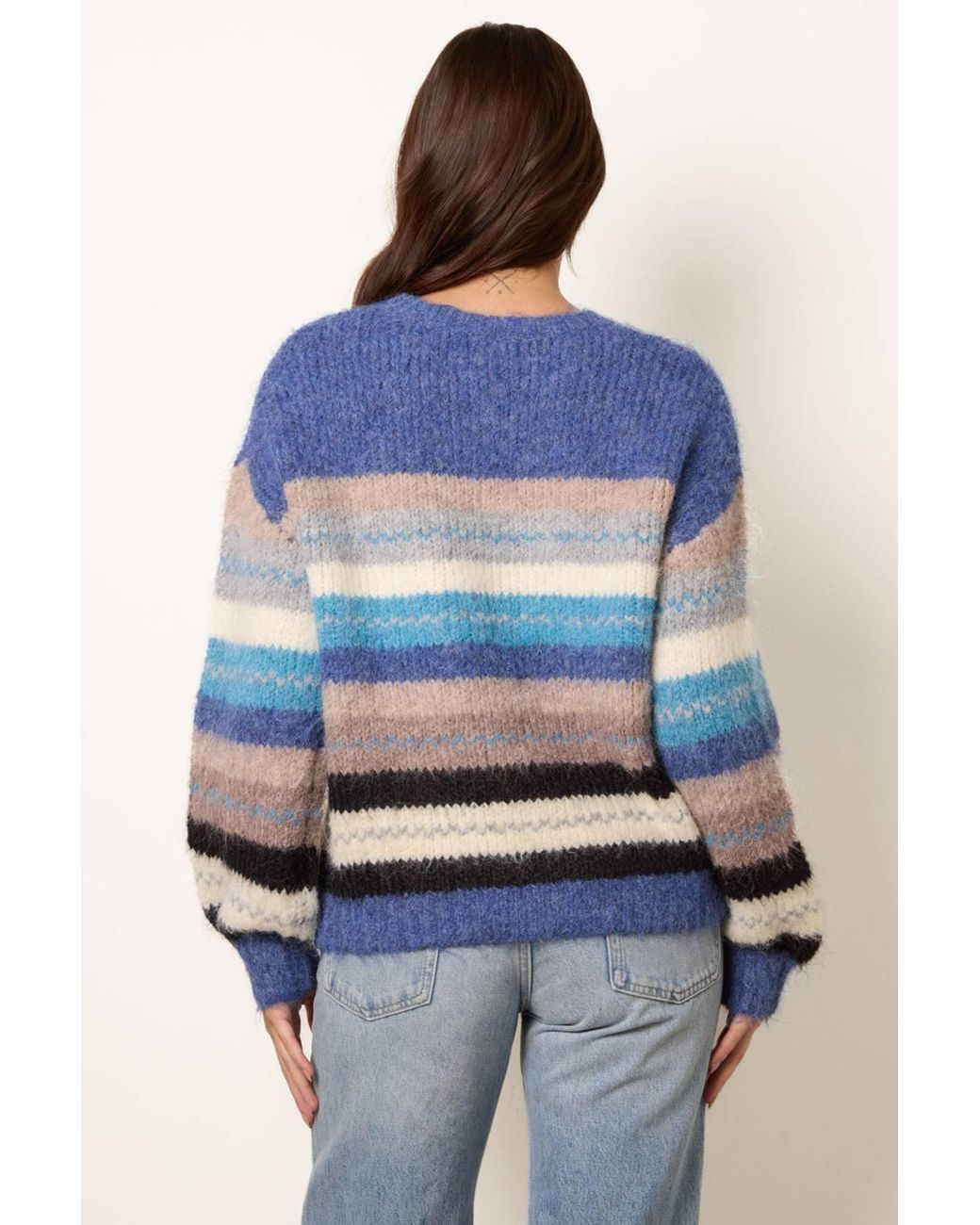 Blue Vanilla Blue Long Sleeve Round Neck Jumper