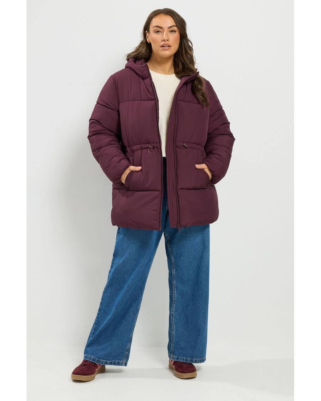 Yours Purple Short Padded Jacket