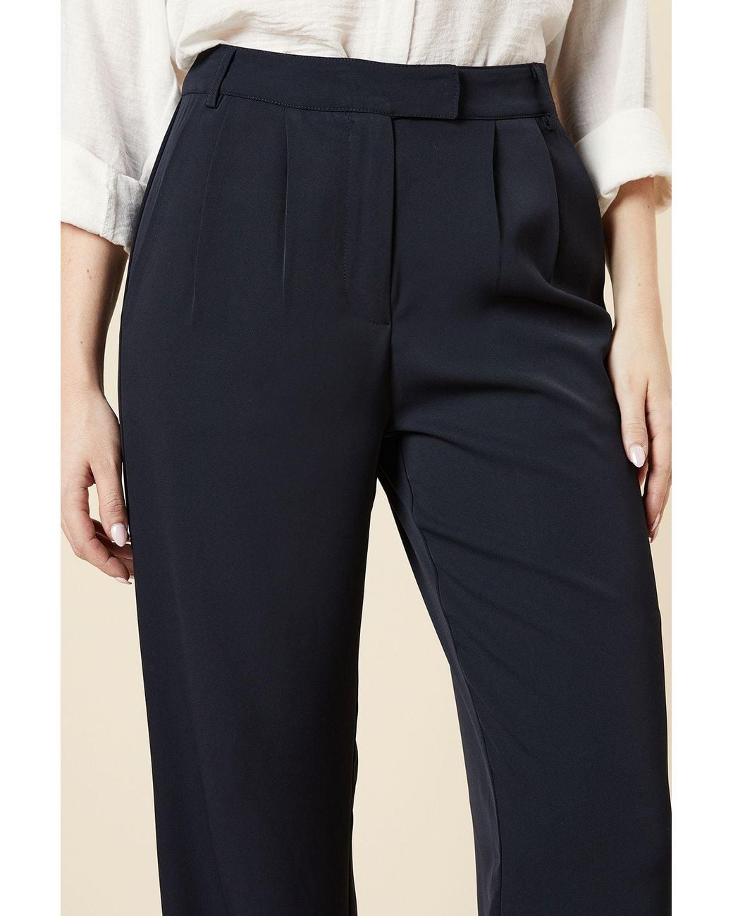 Dorothy Perkins Blue Straight Leg Trouser