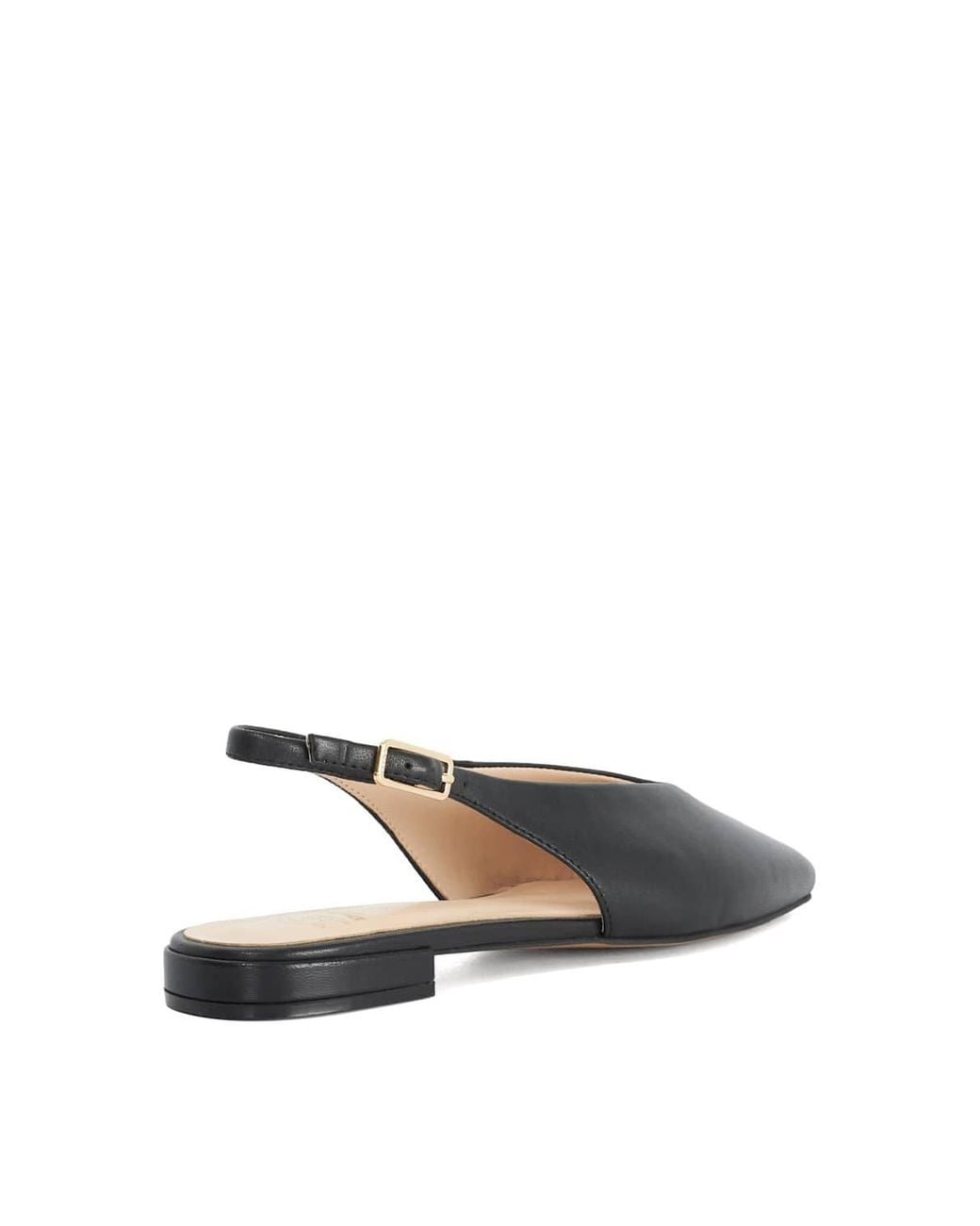Dune Black 'Heartbeat' Leather Ballet Pumps