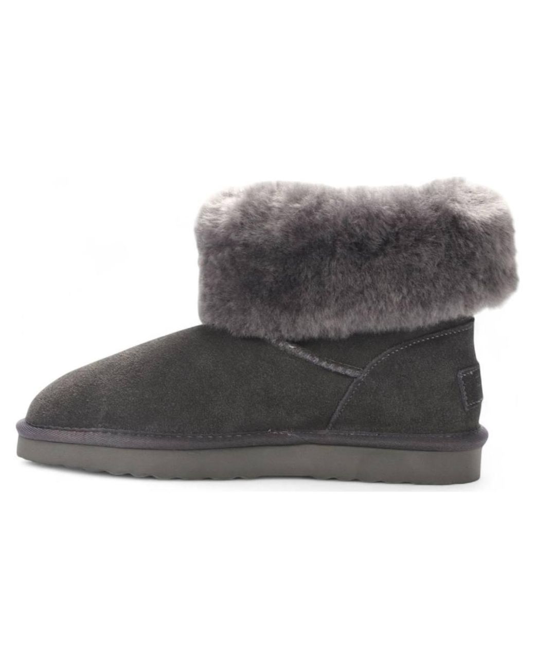 TruClothing Gray Suede Ankle Booties Slip-On Comfort Winter Boots