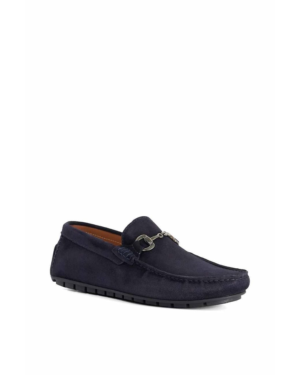 Dune Blue 'Brackon' Suede Slip-On Shoes for men
