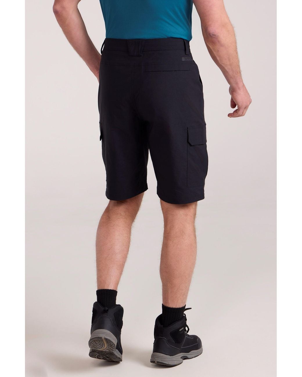 Mountain Warehouse Blue 'Delta' Stretchy Quick Drying Uv Protection Cargo Stretch Shorts for men