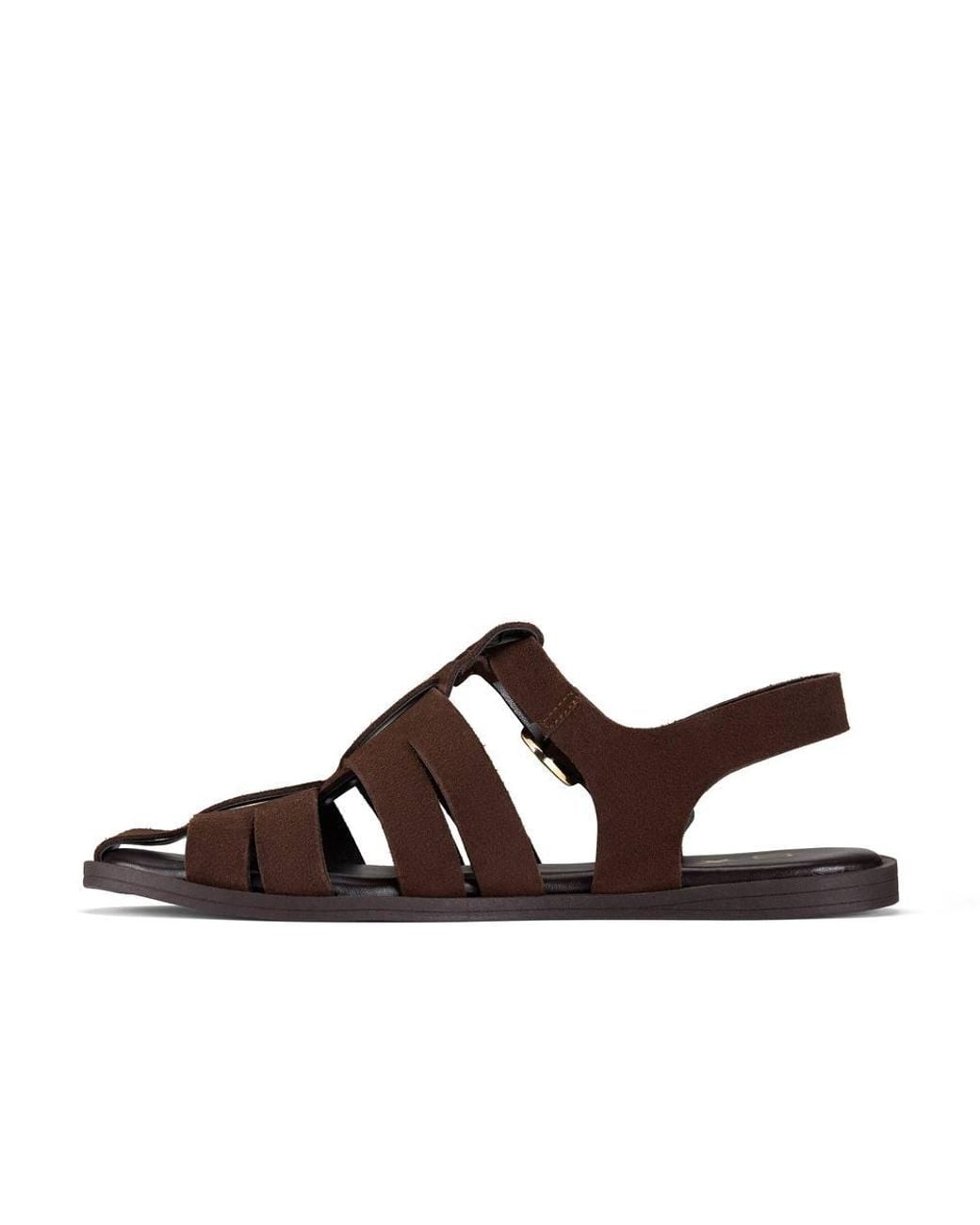 Clarks Brown Nori Bay Suede Flat Sandals