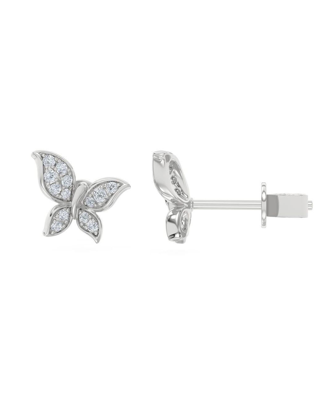 The Diamond Store Metallic Papillon 0.15Ct Lab Diamond Stud Earrings