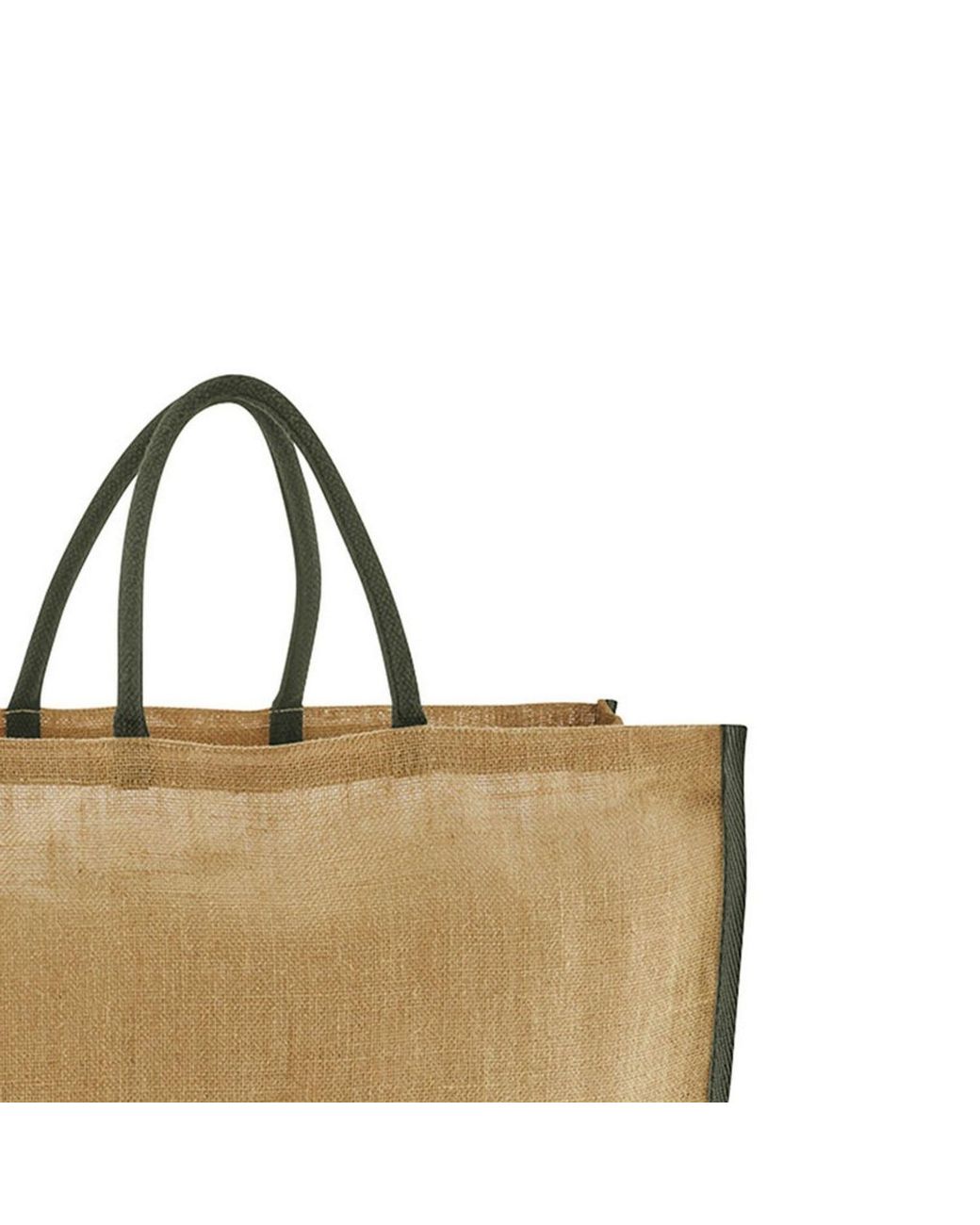 Westford Mill Natural Contrast Starched Jute Tote Bag