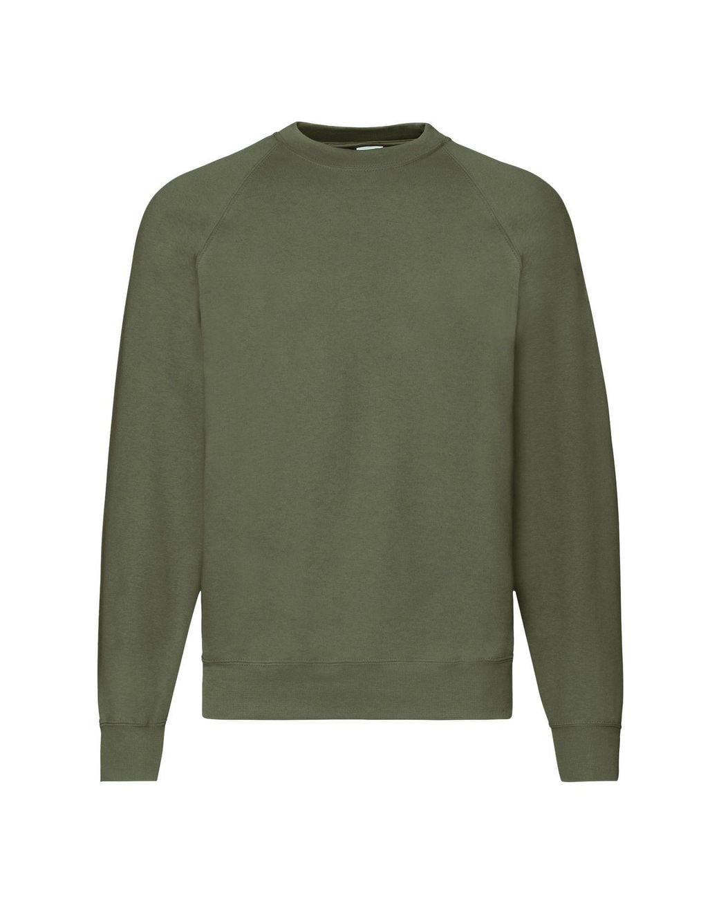 Fruit Of The Loom Green Raglan Sleeve Belcoro Sweatshirt for men