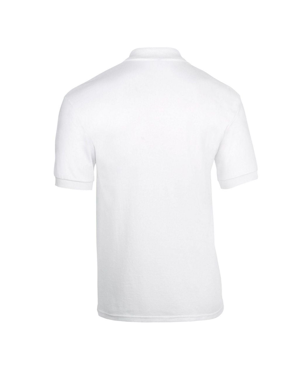 Gildan White Knitted Dryblend Jersey Polo Shirt for men