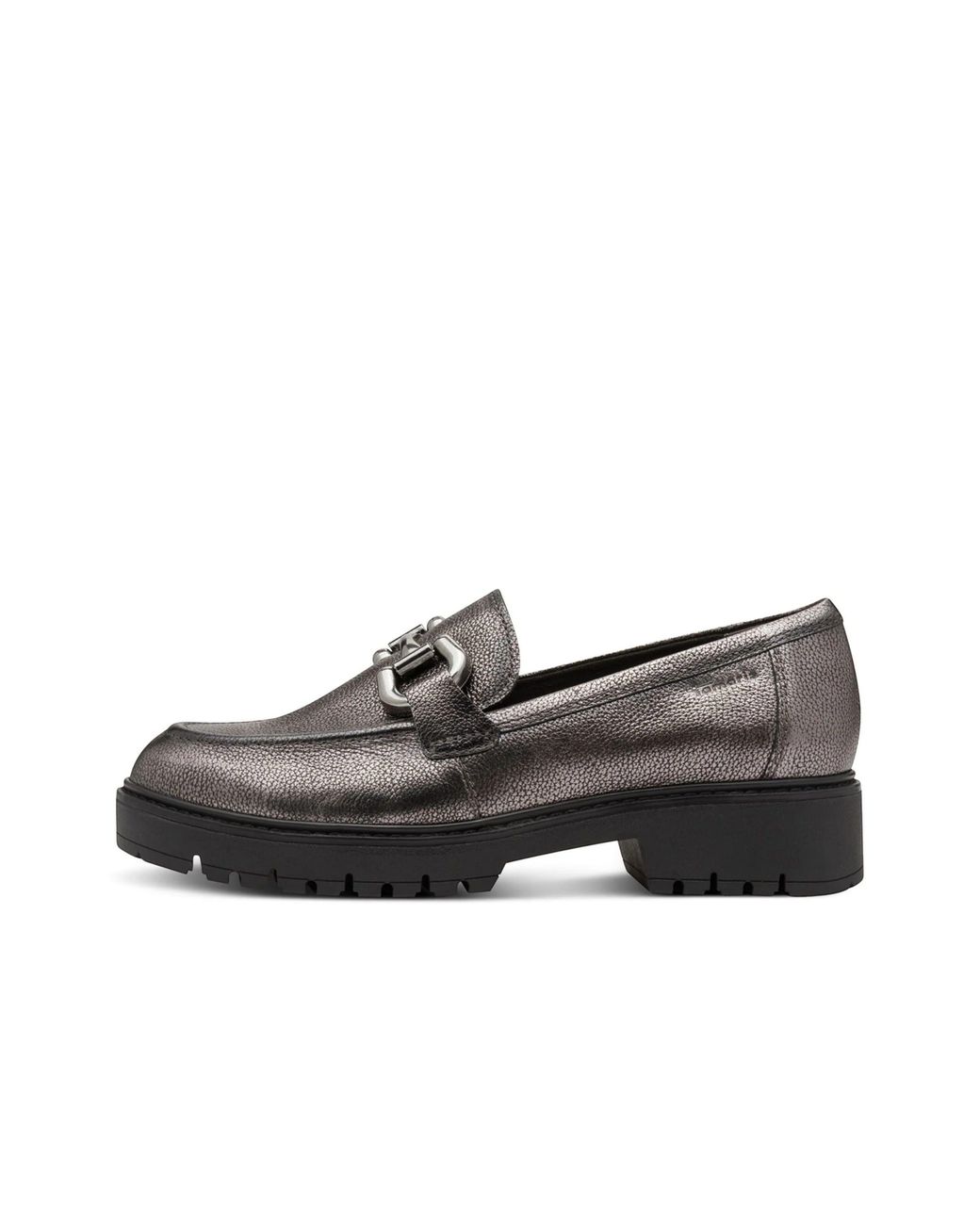 Infinity Leather Black Tamaris Leather Loafers Slip-On Platform Shoes