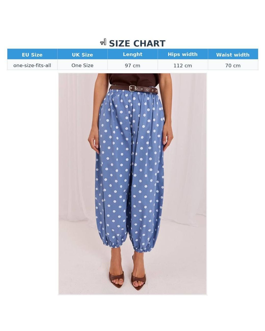Love Lace Blue Everyday Cotton High Waisted Cropped Trousers