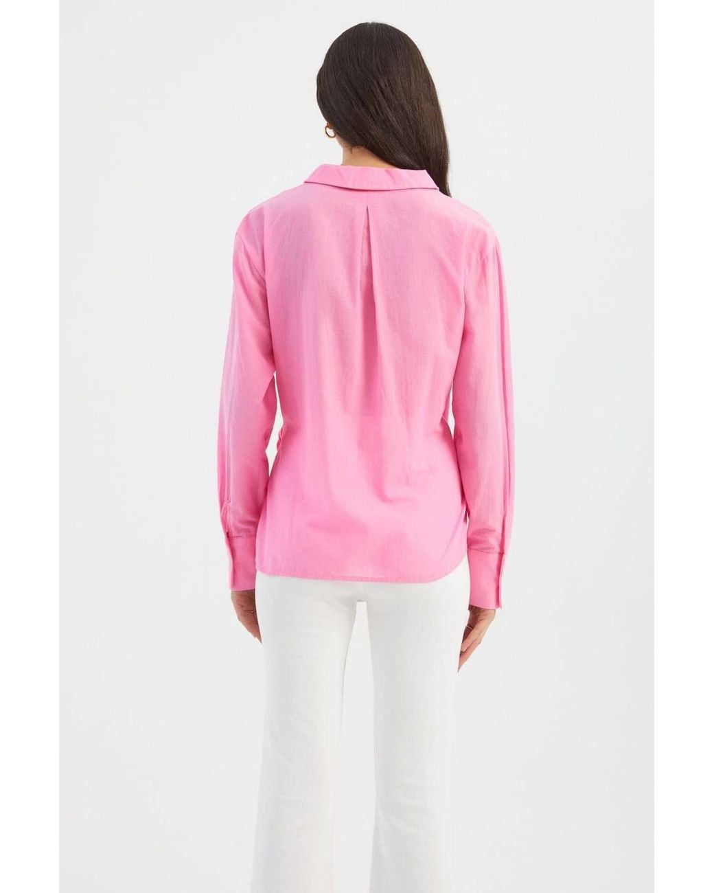 Hiccup Pink Tie Side Long Sleeve Shirt