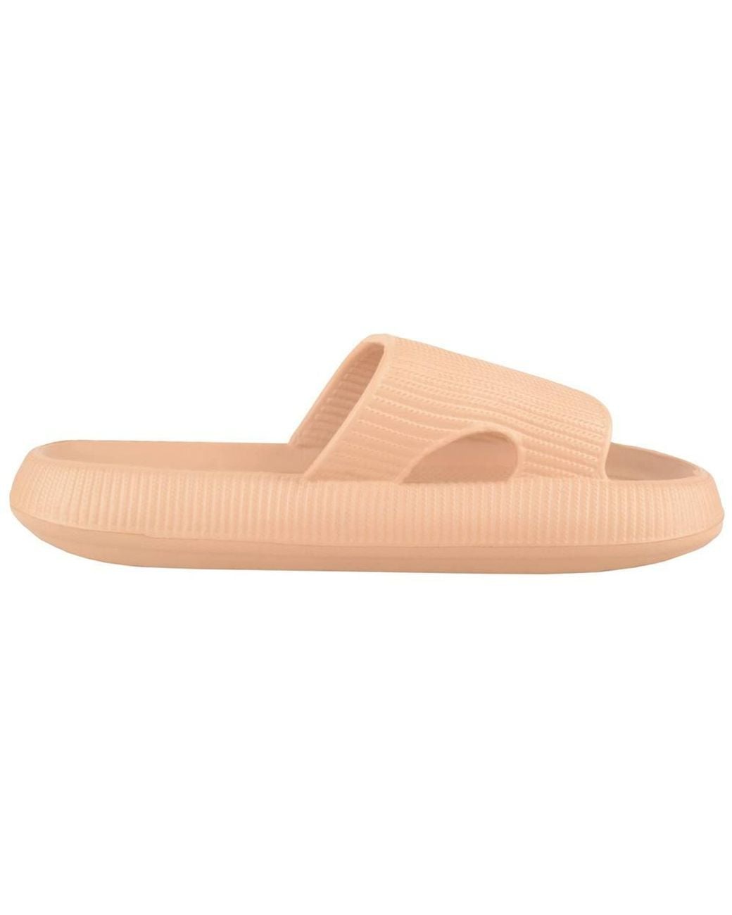 Absolute Footwear Pink Easy Slip On Summer Beach Open Toe Flip Flop Slider Sandal Mules