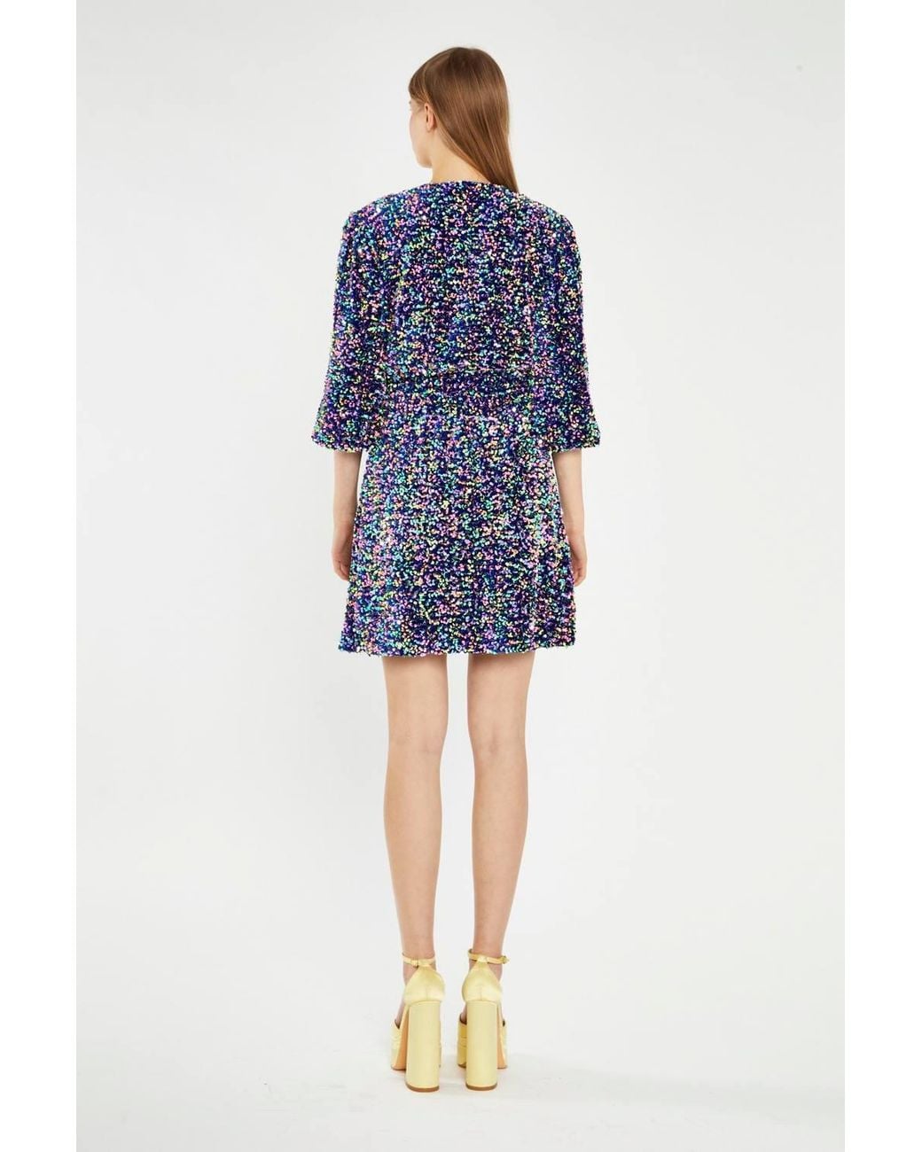 Shnoo Blue Wrap Mini-Dress