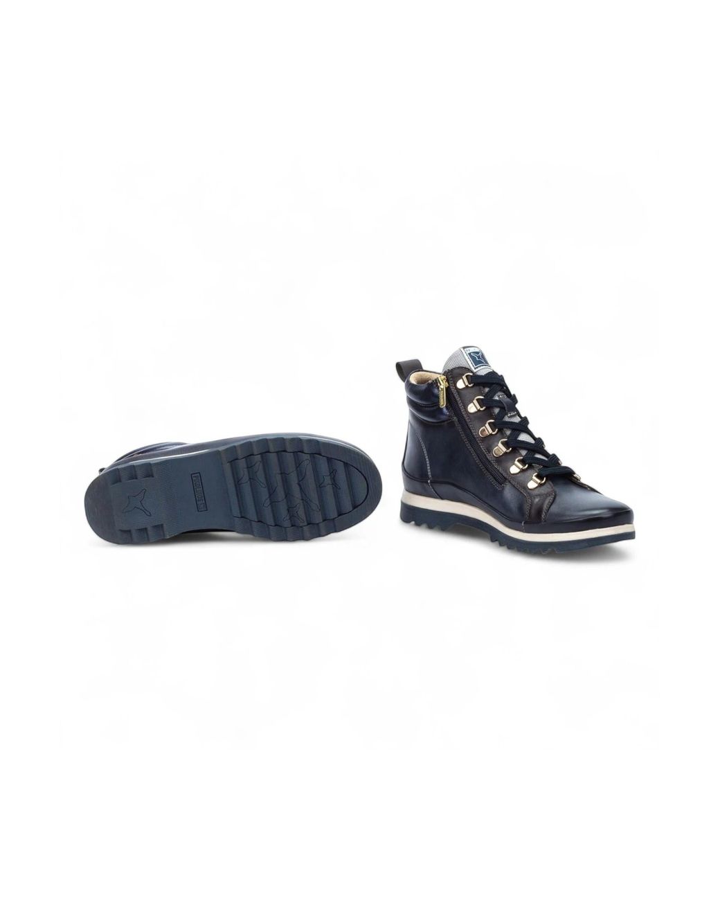 Infinity Leather Blue Pikolinos Leather Ankle Trainers Boots