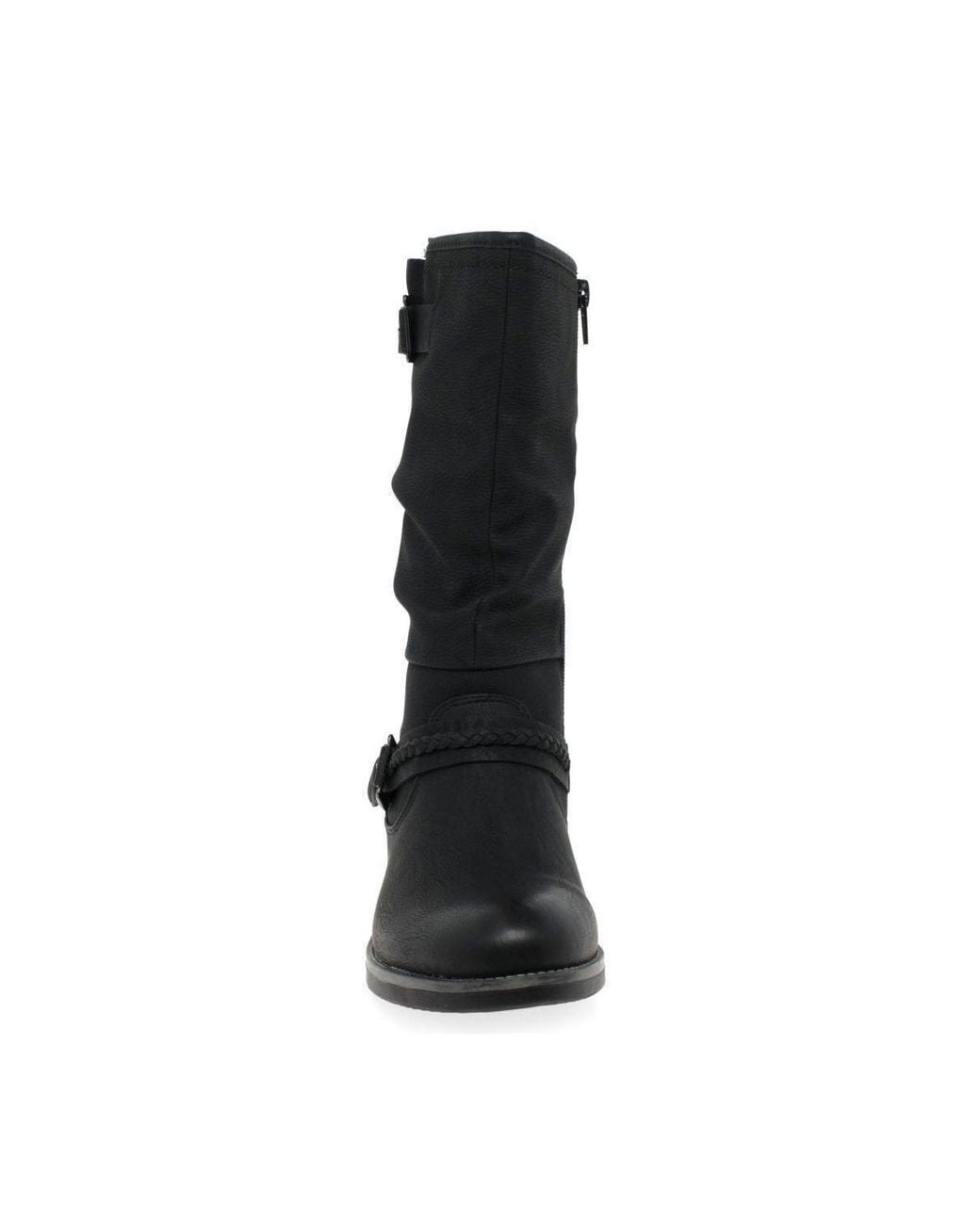 Rieker Black 'Estella' Calf Length Slouch Boots