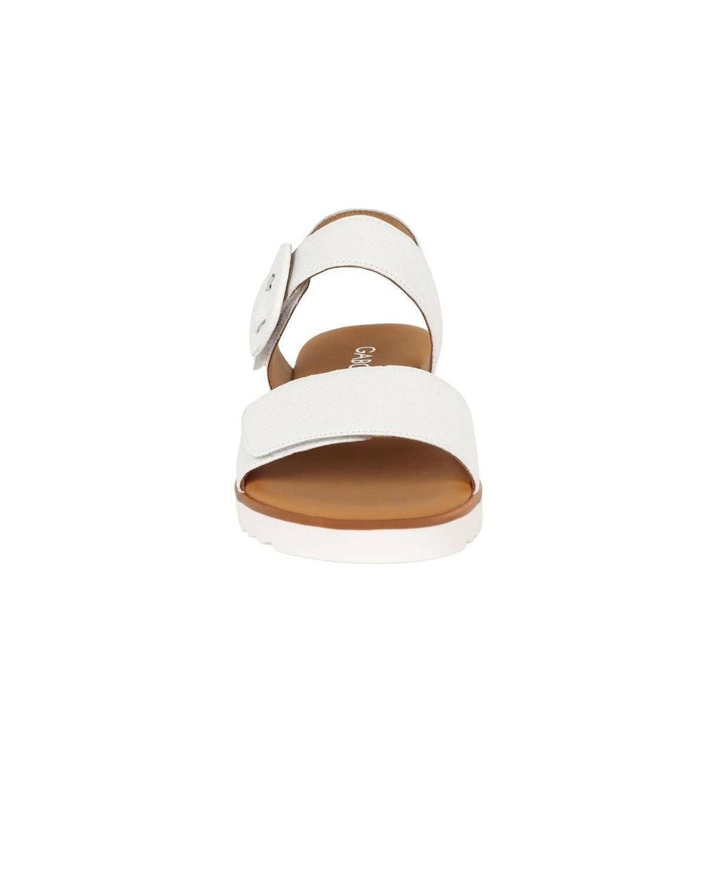 Gabor White 'Reeth' Low Wedge Sandals
