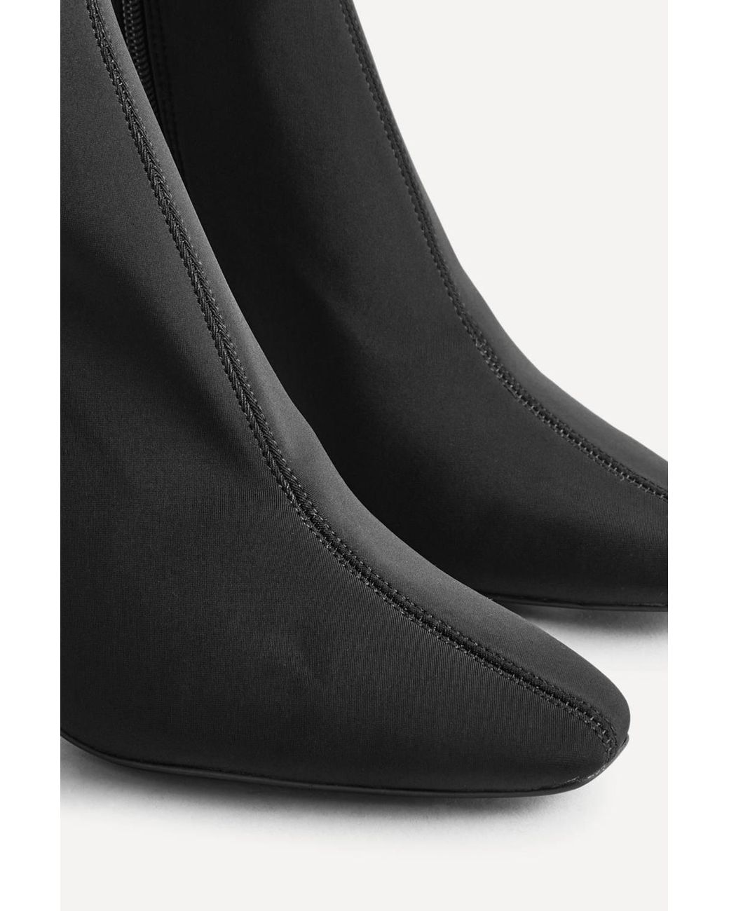Linzi Black Alexia Lycra Stretch High Leg Boots