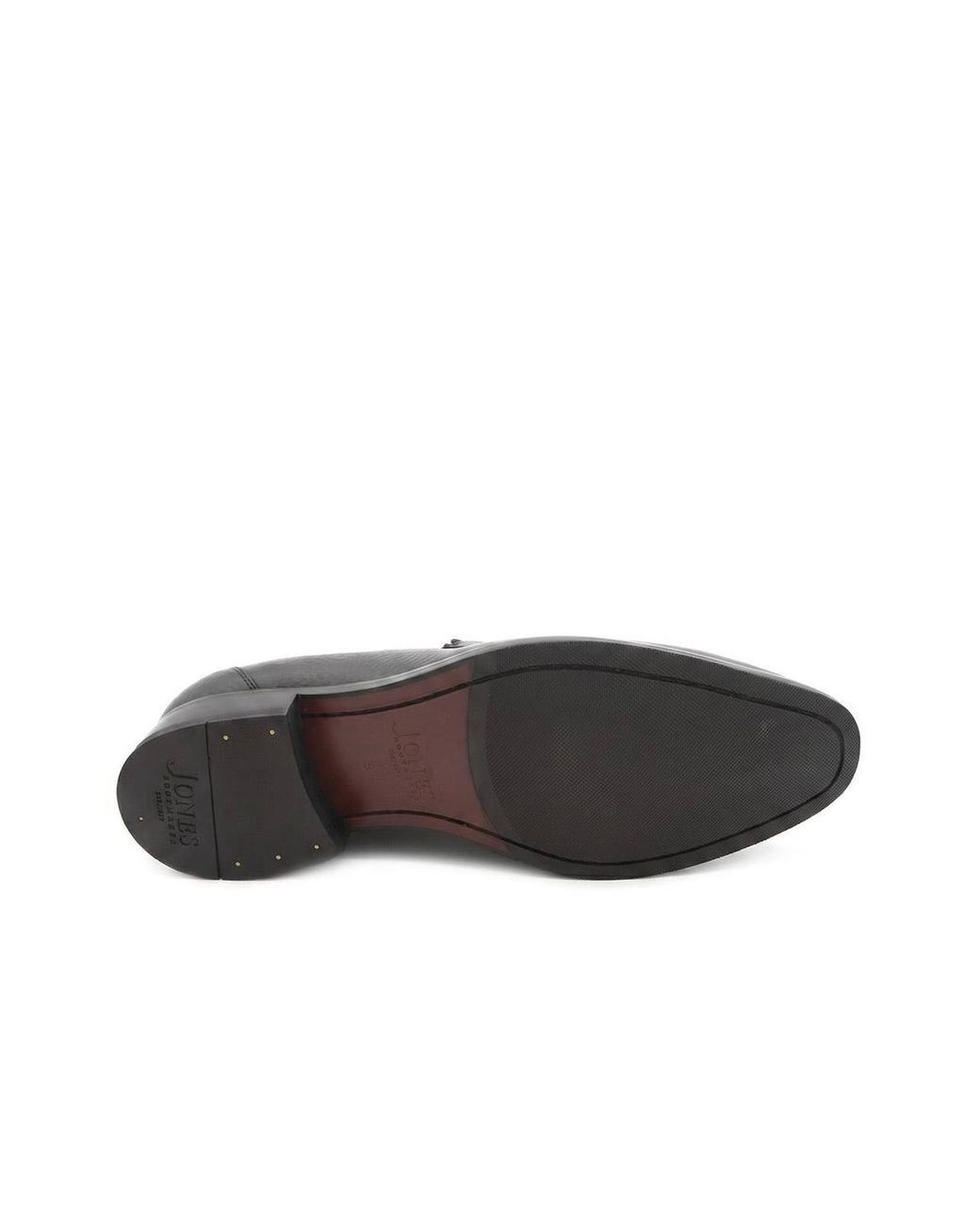 Jones Bootmaker Black Russell Leather Penny Loafers for men