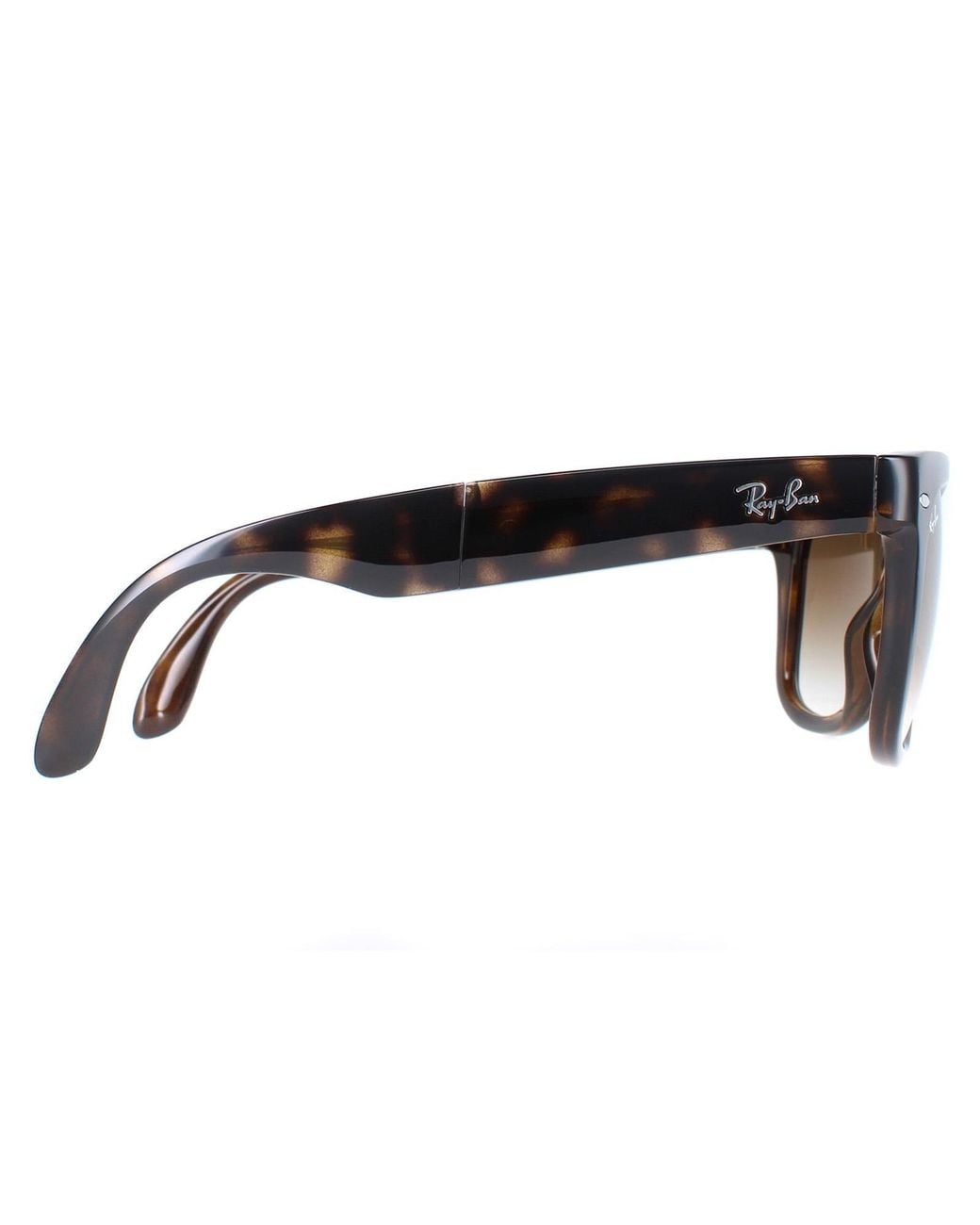 Ray-Ban Brown Rectangle Light Havana Gradient Folding Wayfarer 4105 Sunglasses for men