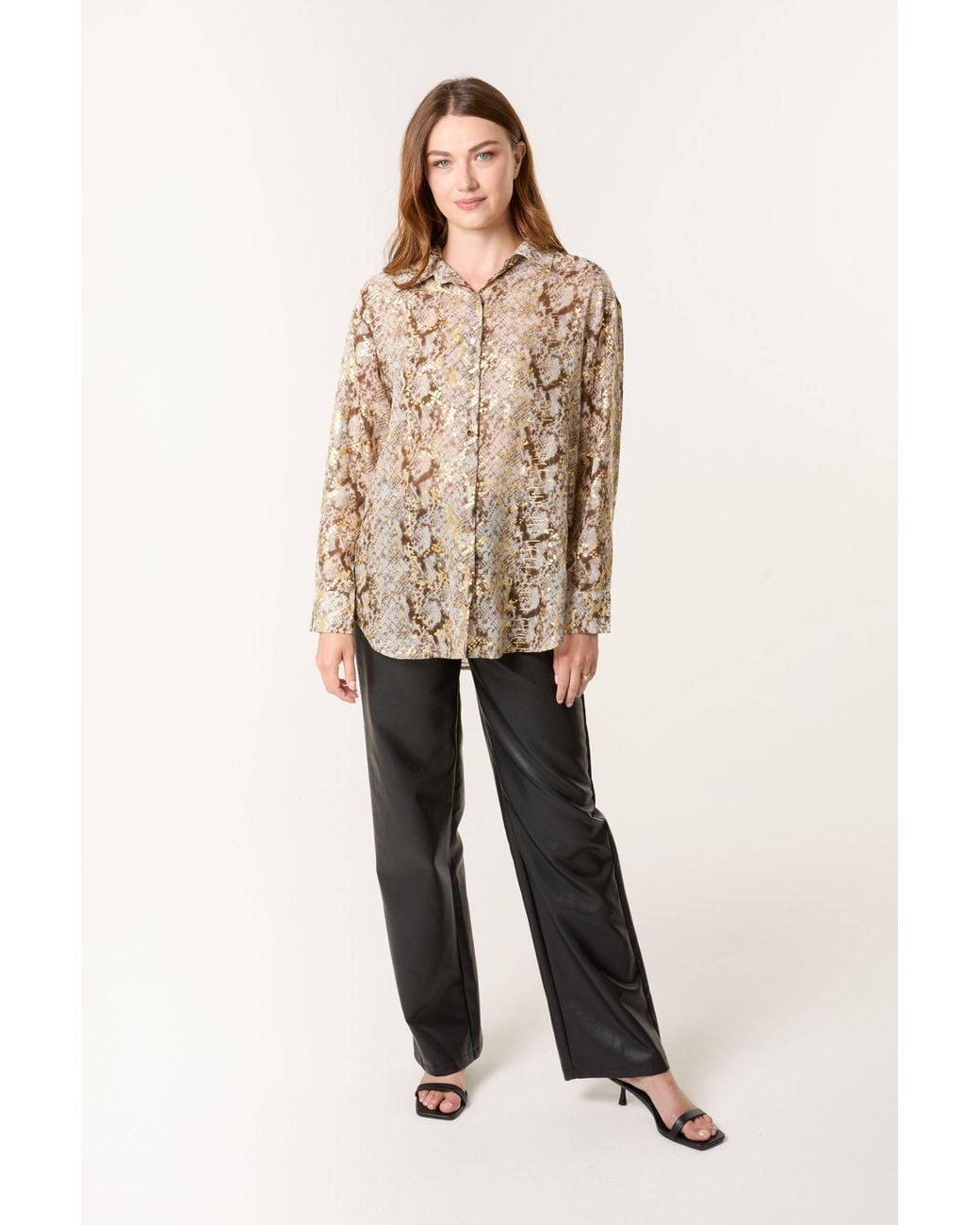 Blue Vanilla Natural Long Sleeve Collar Blouse