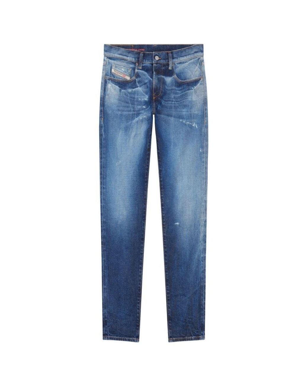 DIESEL Blue D-Strukt Distressed Jeans for men