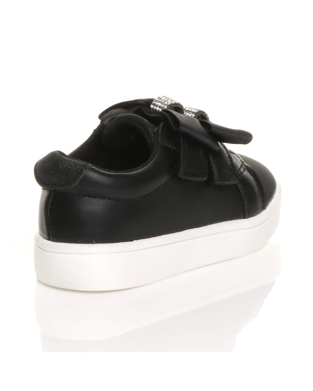 AJVANI Black Touch Close Bow Trainers