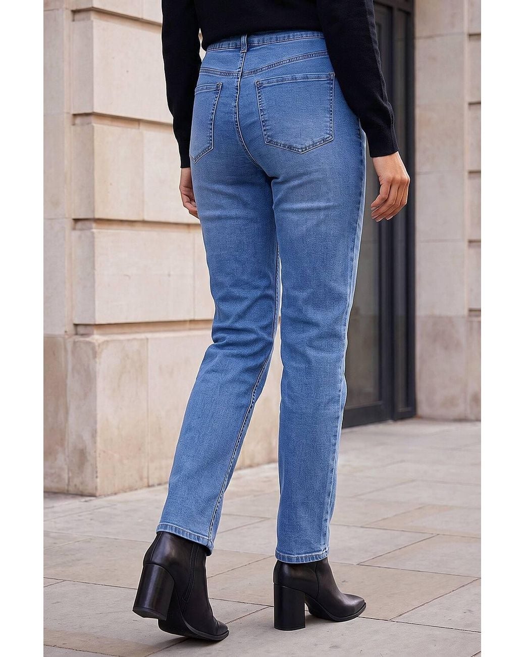 Roman Blue Straight Leg Stretch Jeans