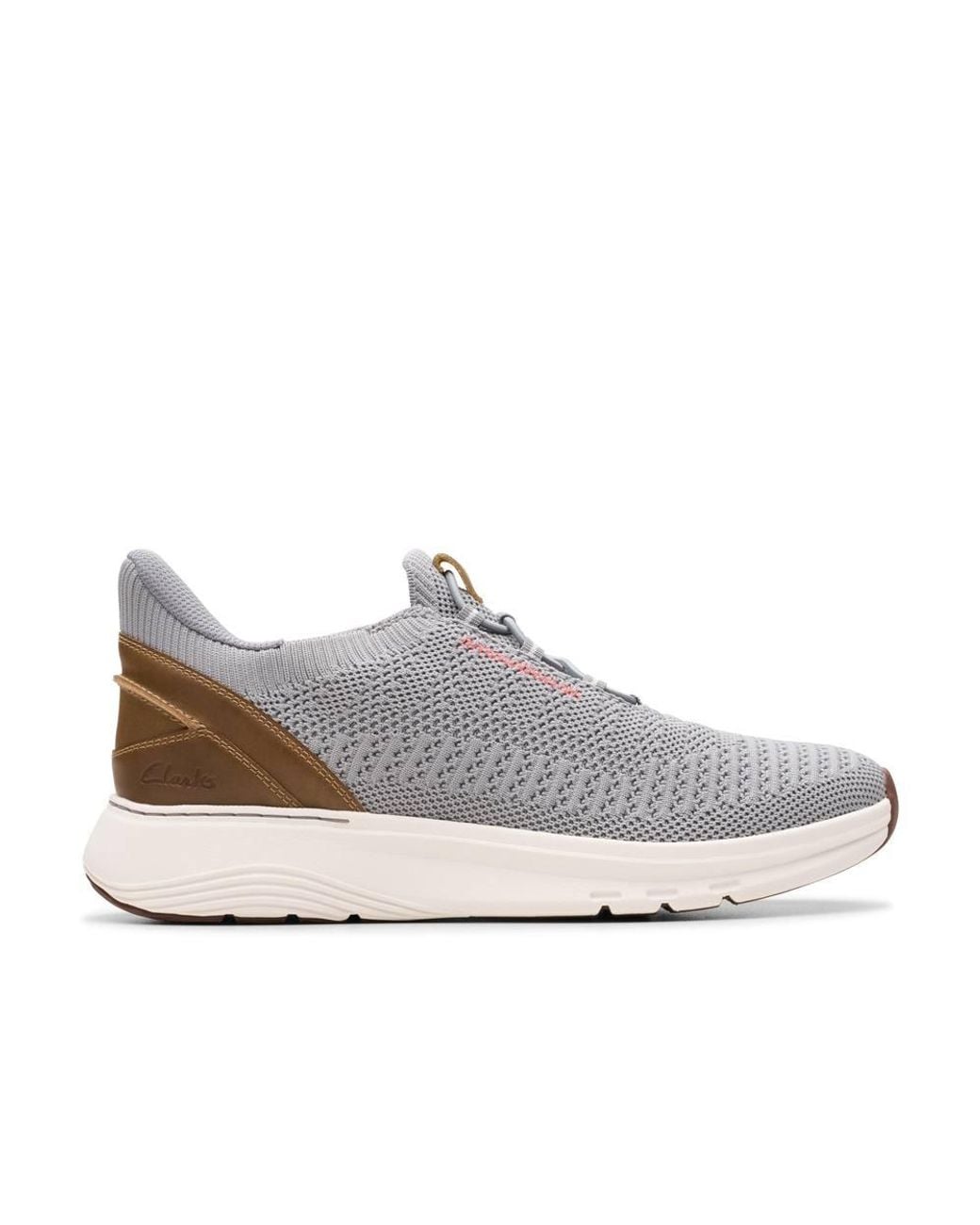 Clarks Gray Motion Trek Lo Knit Trainers, Walking for men
