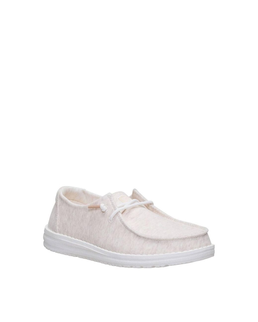 HeyDude White Wendy Stretch Jersey Slip On Shoe